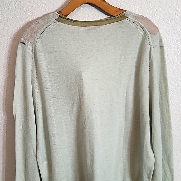 Acne Studios Kaeli Transparent Wool Blend Sweater in Pastel Green - Picture 7 of 9